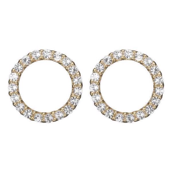 Image of Topaz Sparkling Circle forgyldt Collect øreringe smykke fra Christina Collect